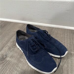 Cole Haan ZeroGrand Navy Suede Sneakers